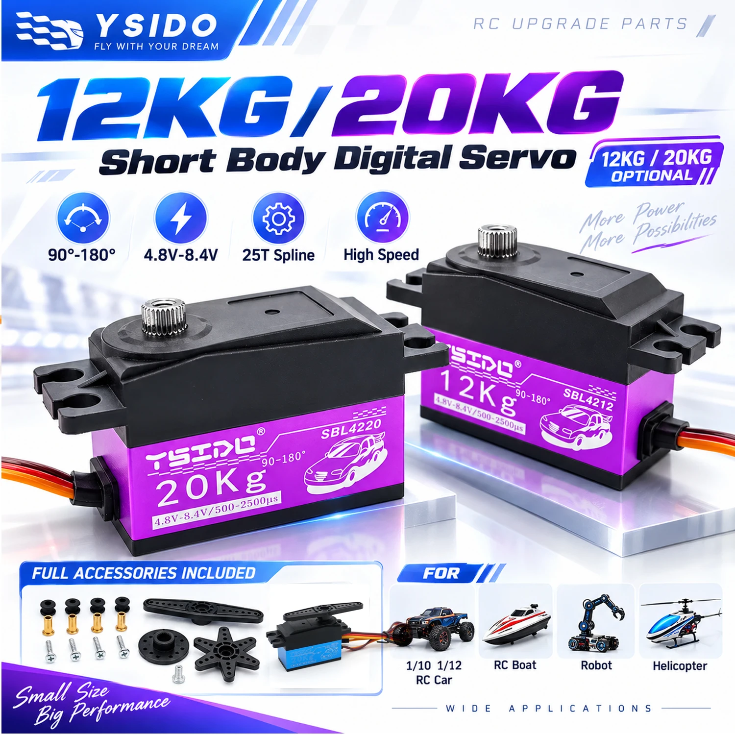 Servo Digital High Speed Low Profile - Motor Servo Digital de Baixo Perfil