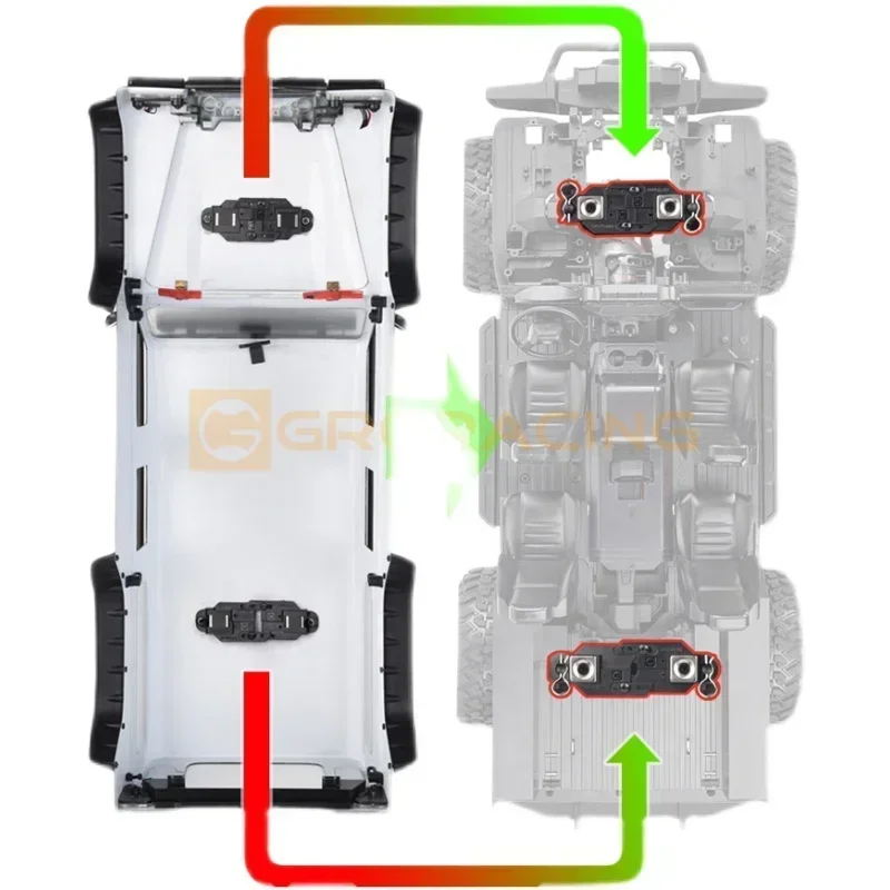 Rc Magnetic Invisible Body Post Mounts - Coluna magnética invisível para carroceria, coluna