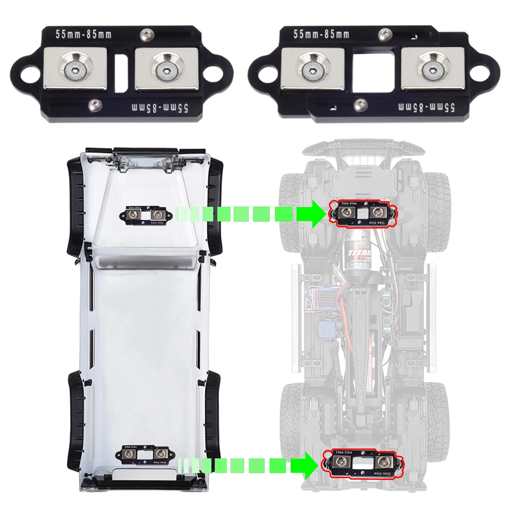 Rc Magnetic Invisible Body Post Mounts - Montagem magnética invisível do escudo do