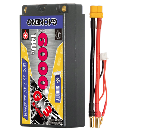 Lipo Battery 2S 7.4V Shorty Pack - Bateria LiPo GNB 6000mAh 2S 7.4V