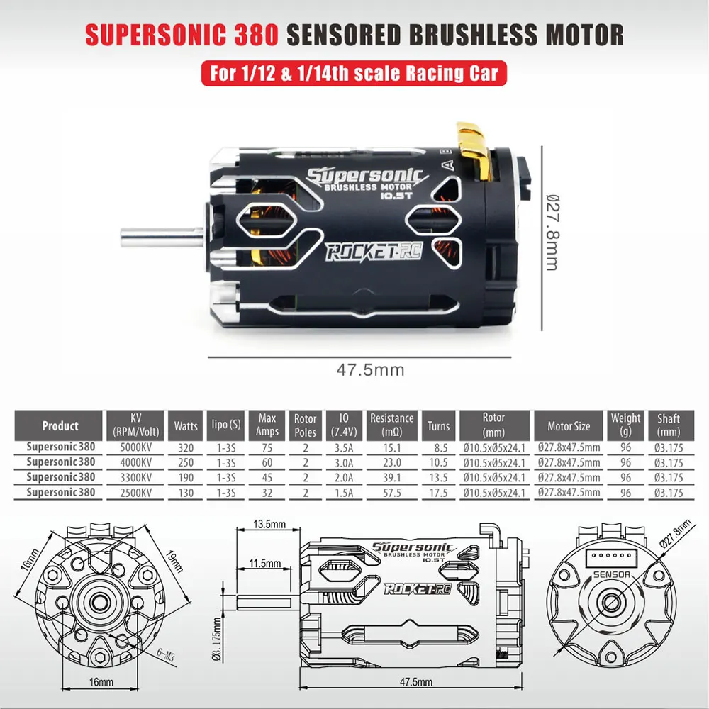 Motor Brushless Sensorizado Sk - Brushless Motor Sensored 10.5T 13.5T avaliação e preço