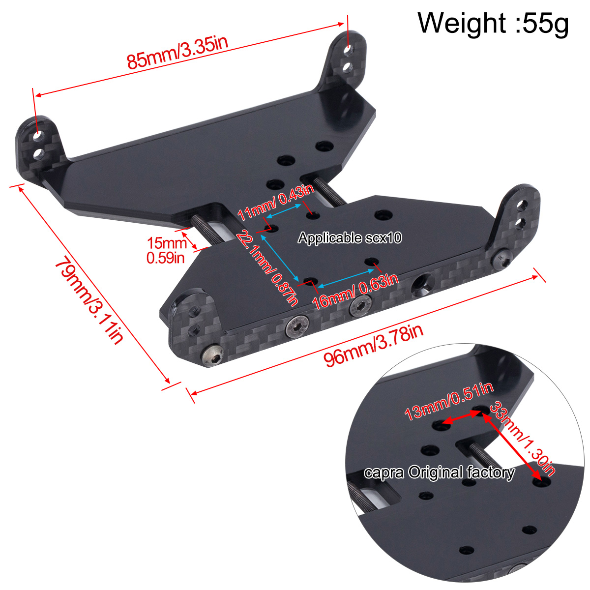 Placa de transmissão de chassi - Rc Drift Chassis Carbon Fiber avaliação e preço