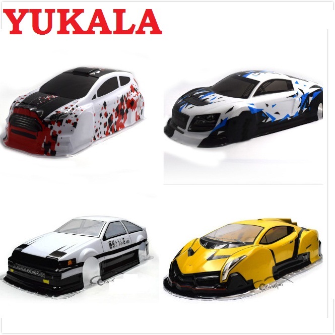 YUKALA 1/10 peças do carro rc  - Rc Drift Car Body Shell Painted avaliação e preço
