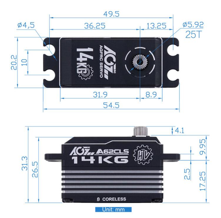 Servo Digital Programável AGF  - Servo Digital High Speed Low Profile avaliação e preço