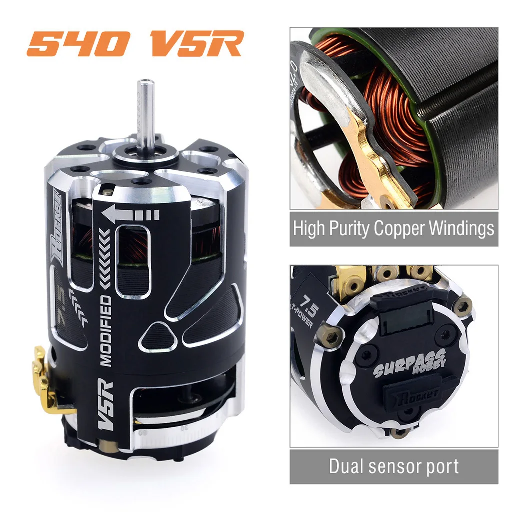 SkyDElROCKET RC 540 V5R 6.5T 8 - Brushless Motor Sensored 10.5T 13.5T avaliação e preço