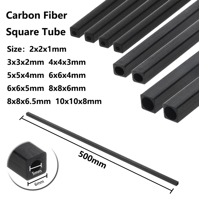 1-6 Peças Tubo Quadrado de Fib - Rc Drift Chassis Carbon Fiber avaliação e preço