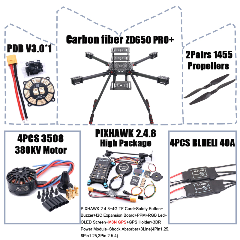 RCtoSky ZD650 PRO+ Quadcopter  - Rc Drift Chassis Carbon Fiber avaliação e preço