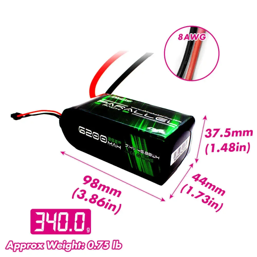 Bateria lipo shorty, 5 peças 2 - Lipo Battery 2S 7.4V Shorty Pack avaliação e preço